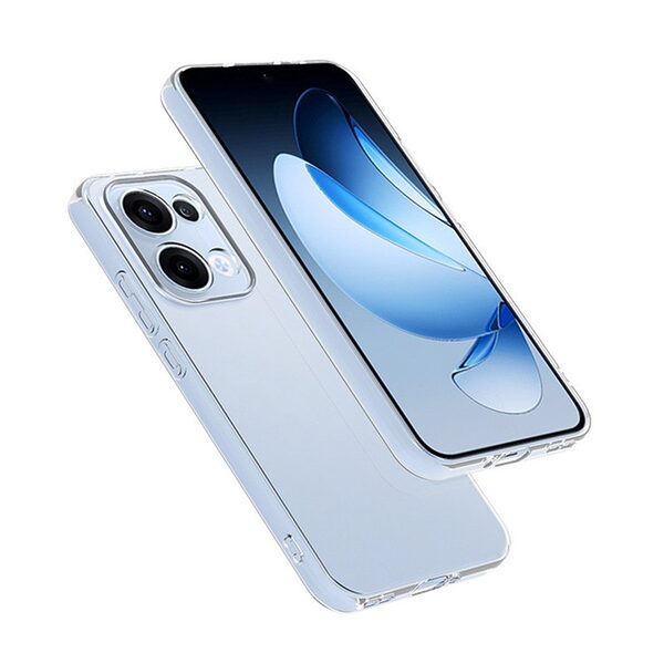Θήκη Oppo Reno13 5G OEM Silicone Sockproof V6 Anti-Slip Transparent Πλάτη TPU - Image 2