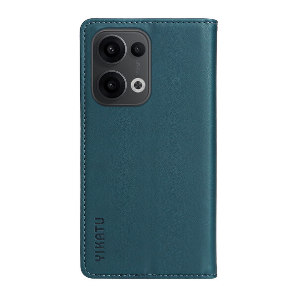 Θήκη Oppo Reno13 5G YIKATU Folio Series με βάση στήριξης, υποδοχή καρτών και μαγνητικό κούμπωμα Flip Wallet από συνθετικό δέρμα και TPU πράσινο - Image 3