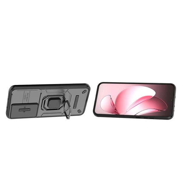 Θήκη Oppo Reno13 Pro 5G Mad Mask Camshield Armor Guard v3 Πλάτη με προστασία για την κάμερα, Kickstand και Βάση στήριξης από σκλήρό Premium TPU μαύρο - Image 3