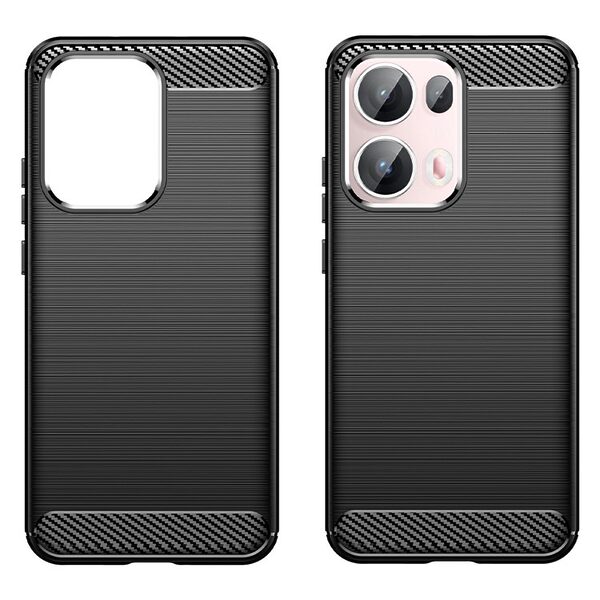 Θήκη Oppo Reno13 Pro 5G Mad Mask Brushed TPU Carbon Πλάτη μαύρο - Image 2