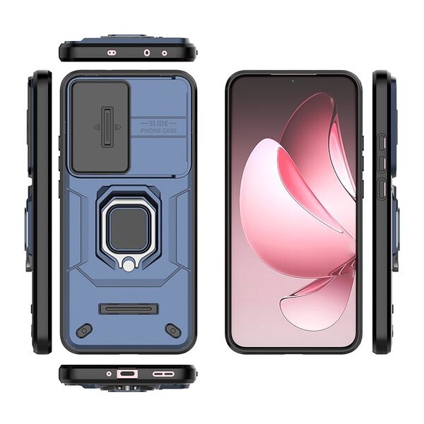 Θήκη Oppo Reno13 Pro 5G Mad Mask Camshield Armor Guard v3 Πλάτη με προστασία για την κάμερα, Kickstand και Βάση στήριξης από σκλήρό Premium TPU μπλε - Image 4