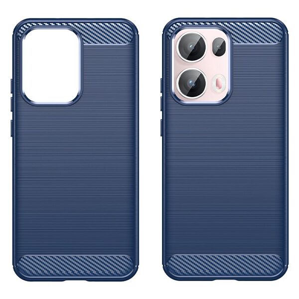 Θήκη Oppo Reno13 Pro 5G Mad Mask Brushed TPU Carbon Πλάτη μπλε - Image 2