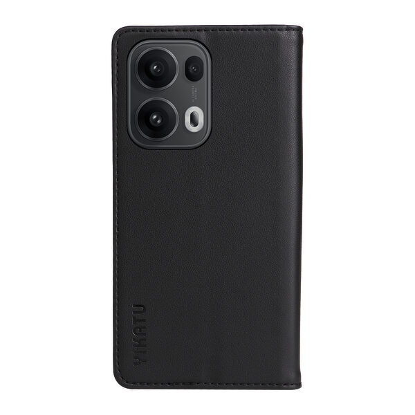 Θήκη Oppo Reno13 Pro 5G YIKATU Folio Series με βάση στήριξης, υποδοχή καρτών και μαγνητικό κούμπωμα Flip Wallet από συνθετικό δέρμα και TPU μαύρο - Image 3
