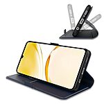 Θήκη Realme 14 5G / P3 5G OEM Skin Pro ultra thin V2 με βάση στήριξης, υποδοχή καρτών και μαγνητικό κούμπωμα Flip Wallet από συνθετικό δέρμα και TPU μπλε - Image 3