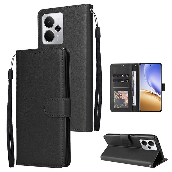 Θήκη Realme 14 5G / P3 5G Mad Mask PU Leather Series V3 με βάση στήριξης, υποδοχές καρτών και μαγνητικό κούμπωμα μαύρο - Image 5