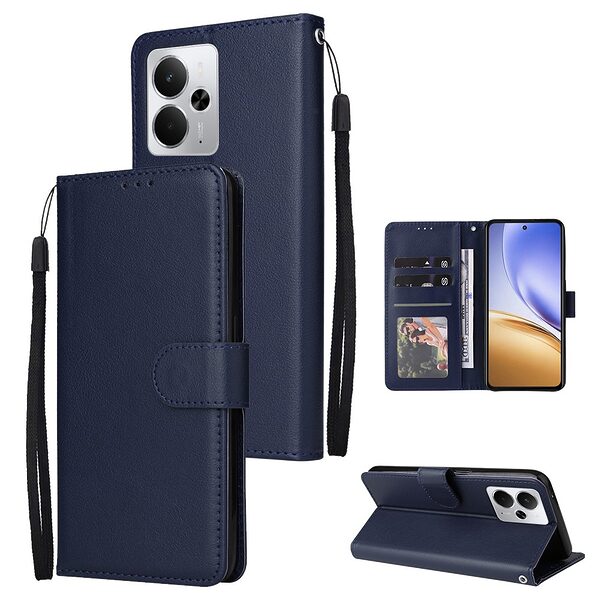 Θήκη Realme 14 5G / P3 5G Mad Mask PU Leather Series V3 με βάση στήριξης, υποδοχές καρτών και μαγνητικό κούμπωμα μπλε - Image 5