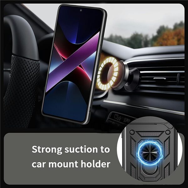 Θήκη Realme 14 5G / P3 5G Mad Mask Camshield Armor Guard Πλάτη με προστασία για την κάμερα, Kickstand και Βάση στήριξης από σκλήρό Premium TPU μπλε - Image 4