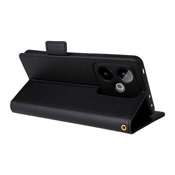 Θήκη Realme GT 7 5G / GT 7T 5G Mad Mask Leather Wallet handbag litchi με βάση στήριξης, υποδοχές καρτών και μαγνητικό κούμπωμα μαύρο - Image 3