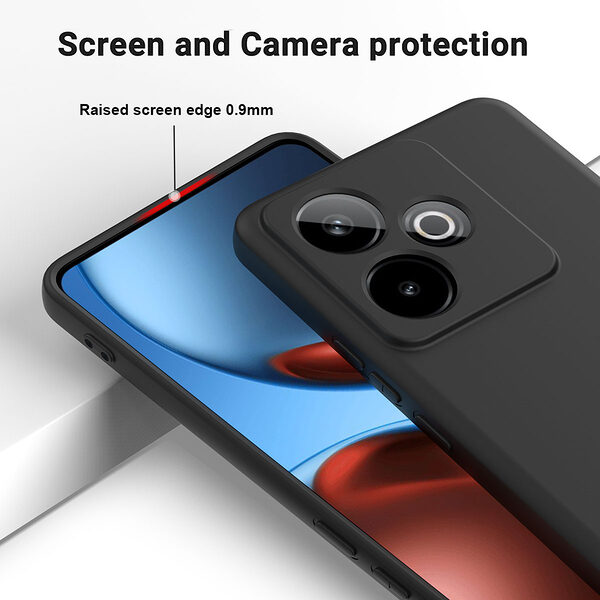 Θήκη Realme GT 7 5G / GT 7T 5G OEM Soft Liquid Silicone Πλάτη σιλικόνης με κορδόνι μαύρο - Image 4