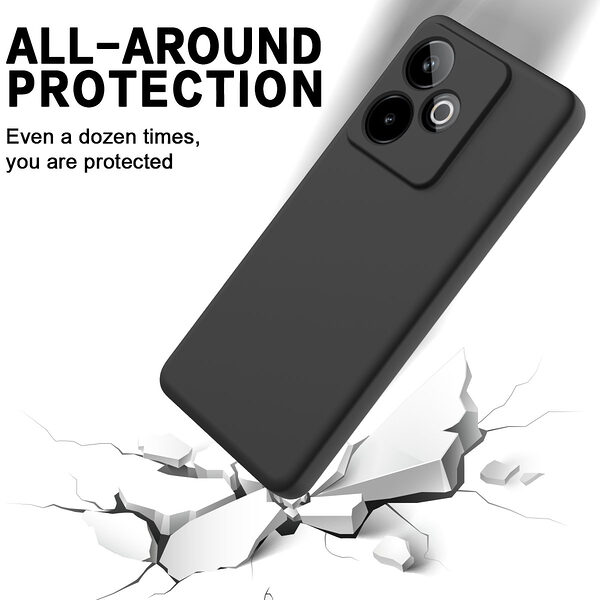 Θήκη Realme GT 7 5G / GT 7T 5G OEM Soft Liquid Silicone Πλάτη σιλικόνης με κορδόνι μαύρο - Image 5