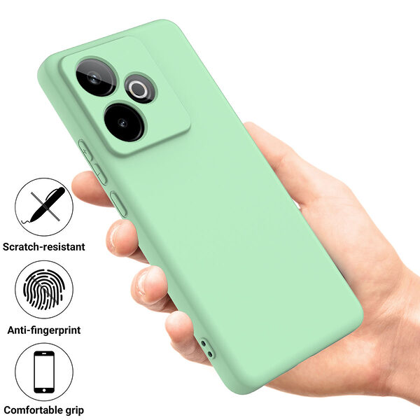 Θήκη Realme GT 7 5G / GT 7T 5G OEM Soft Liquid Silicone Πλάτη σιλικόνης με κορδόνι πράσινο - Image 2