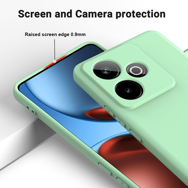Θήκη Realme GT 7 5G / GT 7T 5G OEM Soft Liquid Silicone Πλάτη σιλικόνης με κορδόνι πράσινο - Image 4