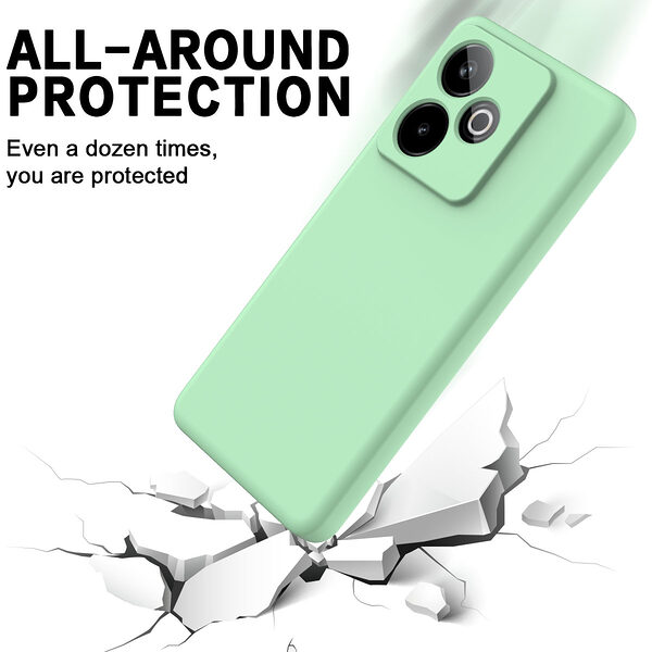 Θήκη Realme GT 7 5G / GT 7T 5G OEM Soft Liquid Silicone Πλάτη σιλικόνης με κορδόνι πράσινο - Image 5
