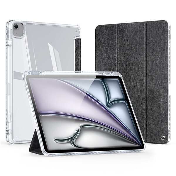 Θήκη iPad Air (2024) 13" / iPad Air (2025) 13" DUX DUCIS Unid Series Tri-Fold με πολλαπλές θέσεις στήριξης, ειδική θέση για πενάκι και διάφανη ενισχυμένη πλάτη μαύρο - Image 5