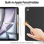 Θήκη iPad Air (2024) 13" / iPad Air (2025) 13" DUX DUCIS Domo Series Tri-Fold με ειδική θέση για πενάκι και ενισχυμένη εσωτερική πλάτη μαύρο - Image 4