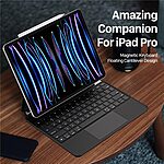 Θήκη iPad Air (2024) 13" / iPad Air (2025) 13" DUX DUCIS Floating Magnetic Θήκη Πληκτρολογίου με bluetooth, Δερμάτινη, Αιωρούμενη Βάση μαύρο - Image 4
