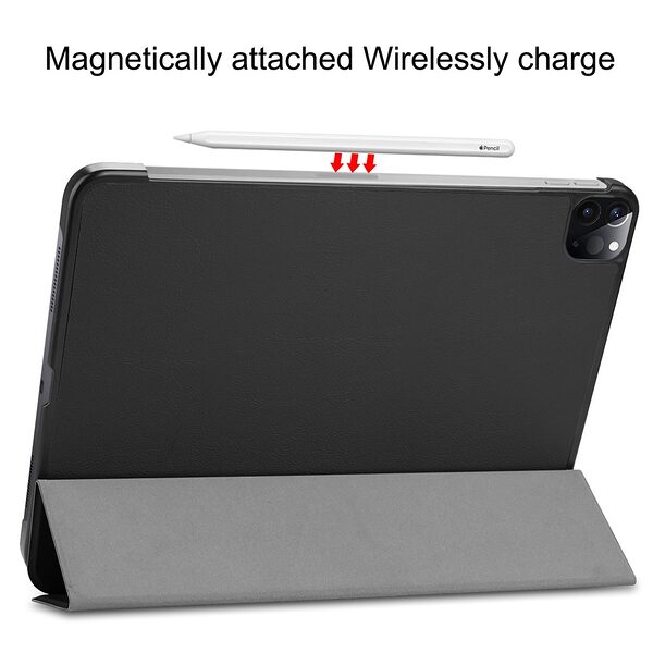 Θήκη iPad Air (2024) 13" / iPad Air (2025) 13" Mad Mask Tri-Fold, Συνθετικό Δέρμα, Shock Resistant, Smart Cover μαύρο - Image 5