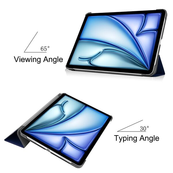 Θήκη iPad Air (2024) 13" / iPad Air (2025) 13" Mad Mask Tri-Fold, Συνθετικό Δέρμα, Shock Resistant, Smart Cover μπλε - Image 5