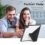 Θήκη iPad Pro (2024) 11" DUX DUCIS Magi Series Tri-Fold με πολλαπλές θέσεις στήριξης, ειδική θέση για πενάκι και διάφανη ενισχυμένη πλάτη μαύρο - Image 4