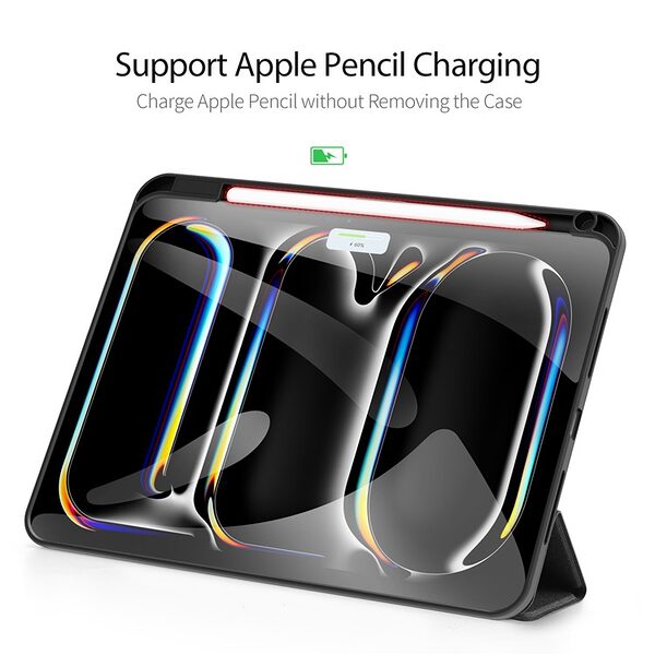 Θήκη iPad Pro (2024) 11" DUX DUCIS Domo Series Tri-Fold με ειδική θέση για πενάκι και ενισχυμένη εσωτερική πλάτη μαύρο - Image 3
