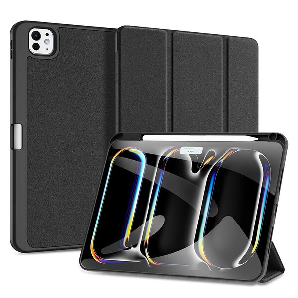 Θήκη iPad Pro (2024) 11" DUX DUCIS Domo Series Tri-Fold με ειδική θέση για πενάκι και ενισχυμένη εσωτερική πλάτη μαύρο