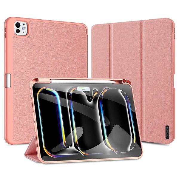 Θήκη iPad Pro (2024) 11" DUX DUCIS Domo Series Tri-Fold με ειδική θέση για πενάκι και ενισχυμένη εσωτερική πλάτη ροζ - Image 2