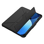 Θήκη iPad Pro (2024) 11" NiLLkin Bumper Series με συρόμενο κάλυμμα κάμερας Tri-Fold Flip Cover από TPU και διπλή ενισχυμένη αποσπώμενη πλάτη μαύρο - Image 5