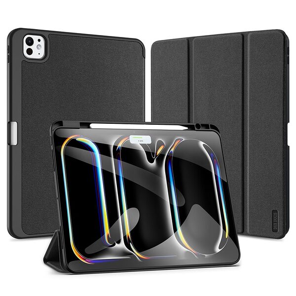 Θήκη iPad Pro (2024) 13" DUX DUCIS Domo Series Tri-Fold με ειδική θέση για πενάκι και ενισχυμένη εσωτερική πλάτη μαύρο - Image 2