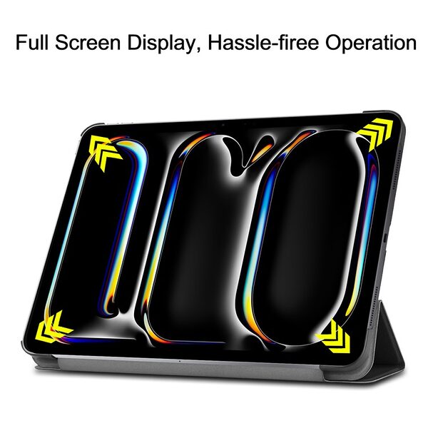 Θήκη iPad Pro (2024) 13" Mad Mask Tri-Fold, Συνθετικό Δέρμα, Shock Resistant, Smart Cover μαύρο - Image 5