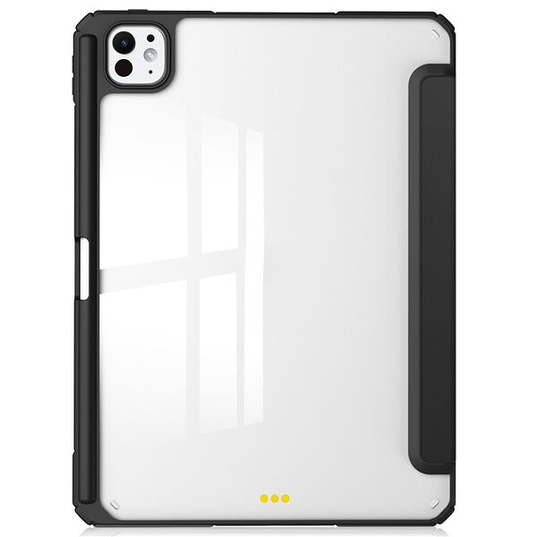 Θήκη iPad Pro (2024) 13" Mad Mask Tri-Fold με ειδική θέση για πενάκι και διάφανη ενισχυμένη πλάτη μαύρο - Image 2