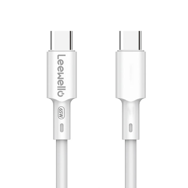 Leewello Fast Charger Kit 1 x φορτιστής (PD & QC 3.) 25W Fast Charger με θύρες 1xType-C + 1xUSB A και καλώδιο 65W USB-C σε USB-C (LW-CDQ20) - λευκός - Image 3