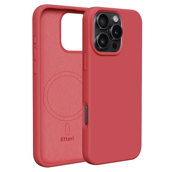 Etteri Silicone Mag case for iPhone 16 Pro Max Raspberry - Θήκη προστασίας iPhone 16 Pro Max - Image 1