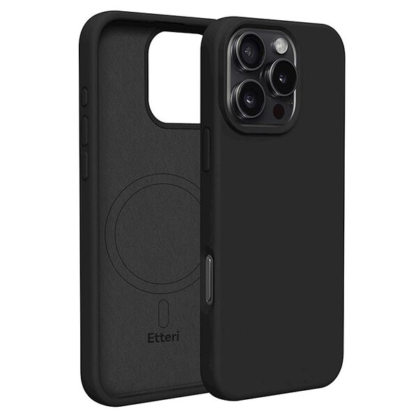 Etteri Silicone Mag case for iPhone 16 Pro Max - Θήκη προστασίας iPhone 16 Pro Max σε Μαύρο Χρώμα - Image 1