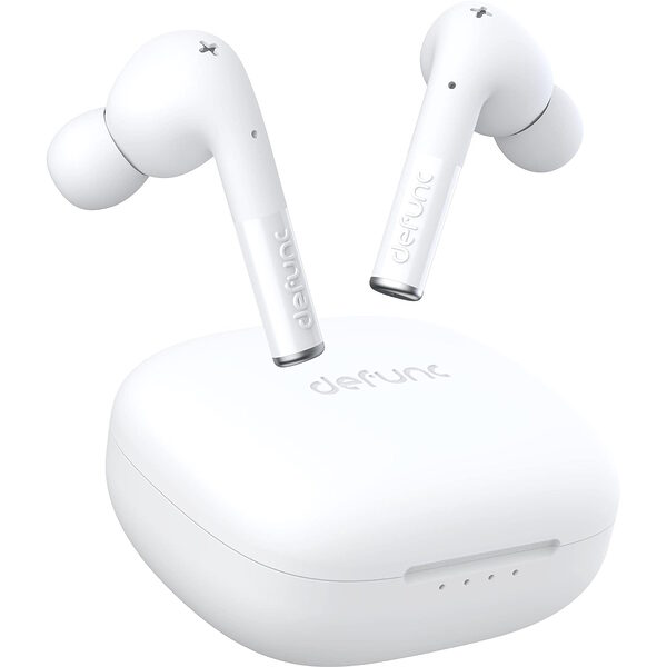 Defunc TRUE ENTERTAINMENT Bluetooth 5.2 Ασύρματα True Wireless Ακουστικά με θήκη (λευκό) - Image 1