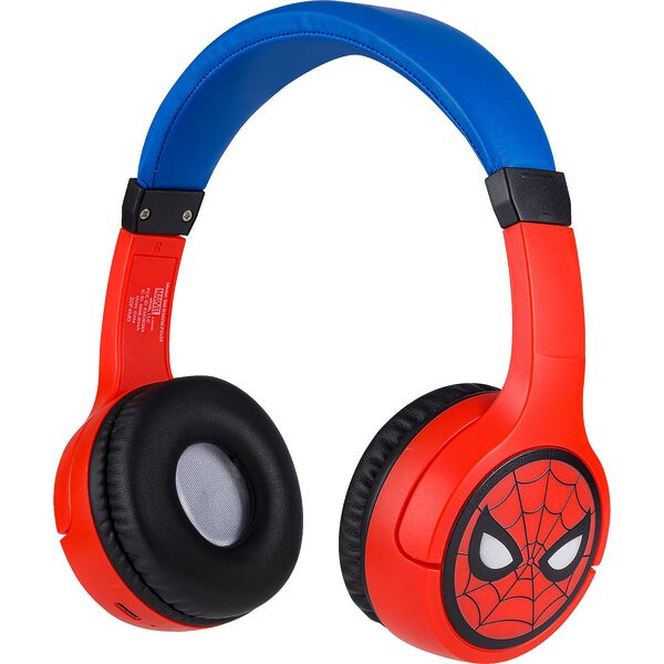eKids Marvel Spiderman Ασύρματα Ακουστικά με ασφαλή μέγιστη ένταση ήχου για παιδιά και εφήβους (SM-B34VM) (Κόκκινο/Μπλε) - Image 1
