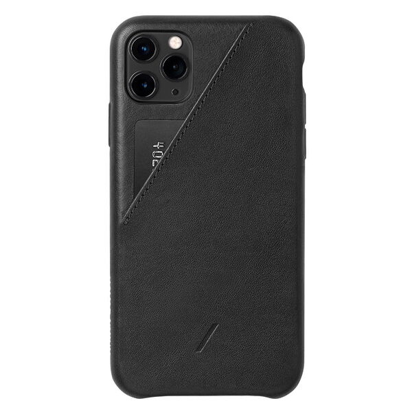 Native Union Clic Card Δερμάτινη Θήκη προστασίας για Apple iPhone 11 Pro Max με υποδοχή για κάρτες – μαύρη - Image 1