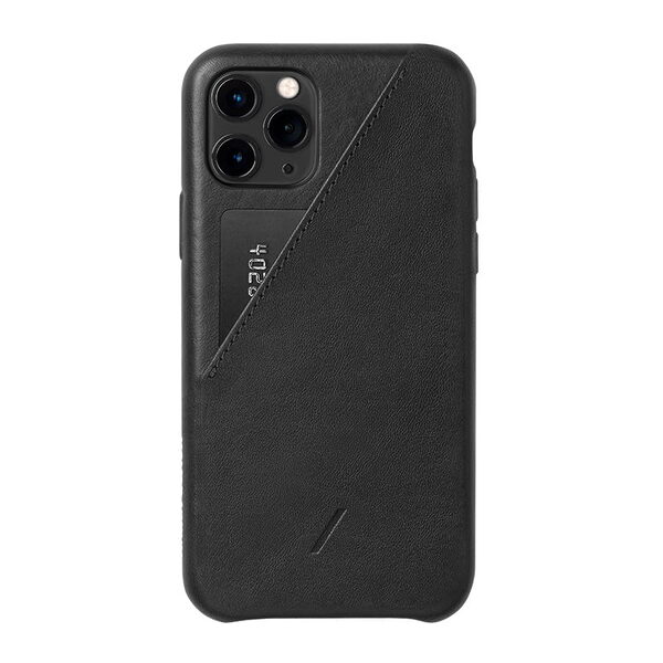 Native Union Clic Card Δερμάτινη Θήκη προστασίας για Apple iPhone 11 Pro με υποδοχή για κάρτες – μαύρη - Image 1