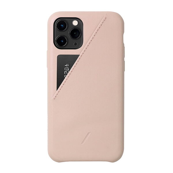 Native Union Clic Card Δερμάτινη Θήκη προστασίας για Apple iPhone 11 Pro με υποδοχή για κάρτες – ροζ - Image 1