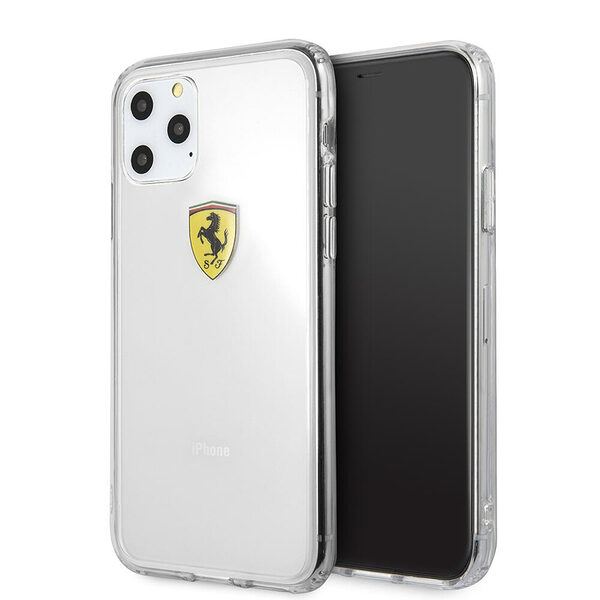 Ferrari Hard Case Clear Shockproof Θήκη προστασίας – iPhone 11 Pro Max (Διάφανη/3D Logo) - Image 1