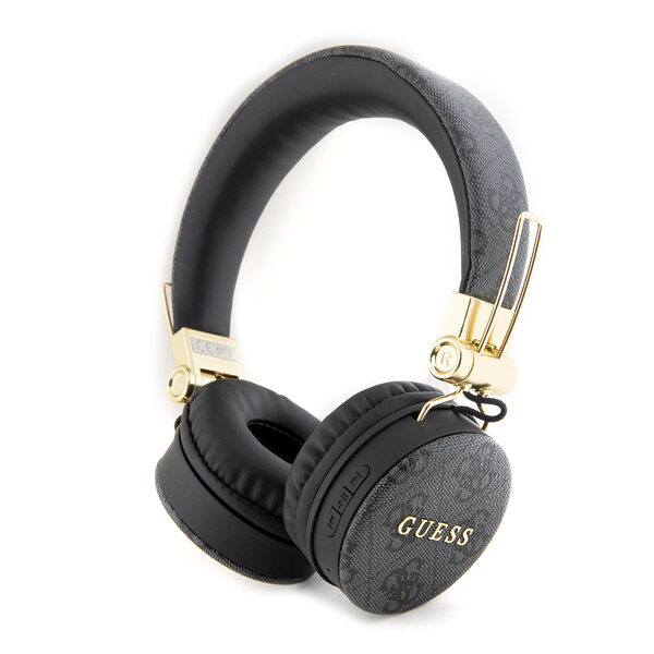 Guess "4G Logo" Over Ear Bluetooth Headphones Ακουστικά Over Ear από δερματίνη με μεταλλικό Logo (Black – GUBH704GEMK) - Image 1
