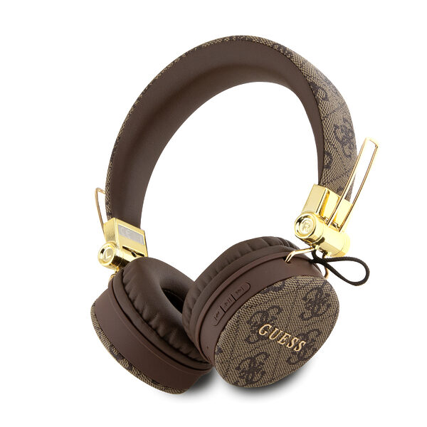 Guess "4G Logo" Over Ear Bluetooth Headphones Ακουστικά Over Ear από δερματίνη με μεταλλικό Logo (Brown – GUBH704GEMW) - Image 1