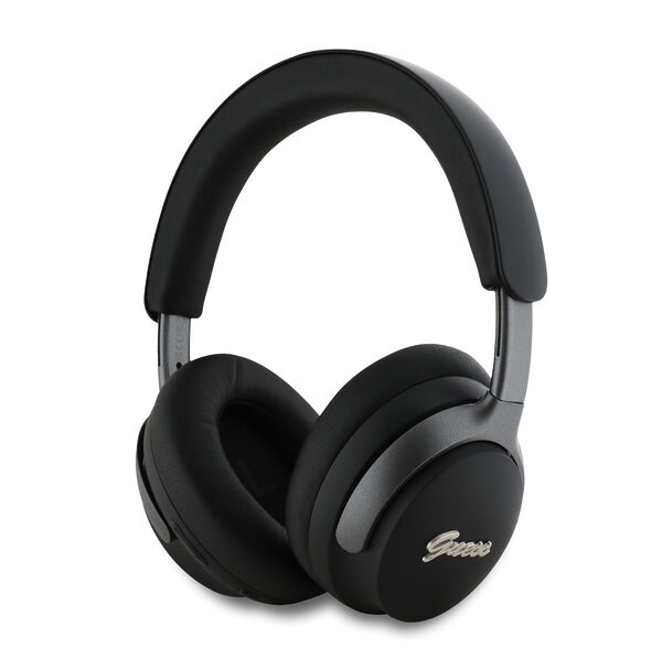 Guess Metal Script Logo Bluetooth ANC/ENC Headphones (Black - GUBHC22PSFCSMK) - Image 1