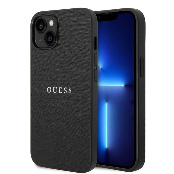 Guess Saffiano Hard Case Θήκη προστασίας από δερματίνη – iPhone 14 Plus (Μαύρο) - Image 1
