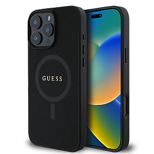 Guess Magsafe “Saffiano Classic Logo Collection” Hard Case Θήκη προστασίας από σκληρό πλαστικό – iPhone 16 Pro (Μαύρο  – GUHMP16LPSAHMCK)