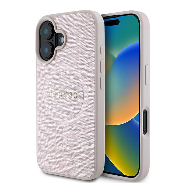 Guess Magsafe Hard Case Θήκη προστασίας από σκληρό πλαστικό – iPhone 16 (Ροζ – GUHMP16SPSAHMCP) - Image 1