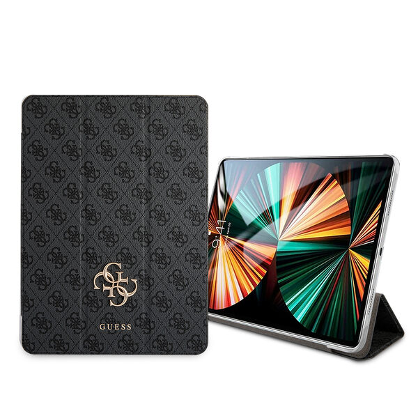 Guess 4G Logo Saffiano Collection Book Cover Θήκη κατάλληλη για Apple iPad Pro 2021 12,9" (Space Grey - GUIC12G4GFGR) - Image 1