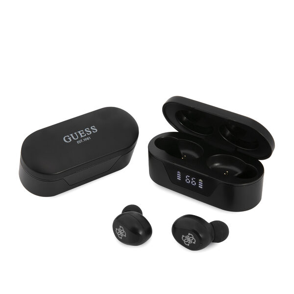 Guess Bluetooth Stereo Headset 5.0 True Wireless Ασύρματα Ακουστικά & θήκη φόρτισης (Μαύρα - GUTWST31EK) - Image 1