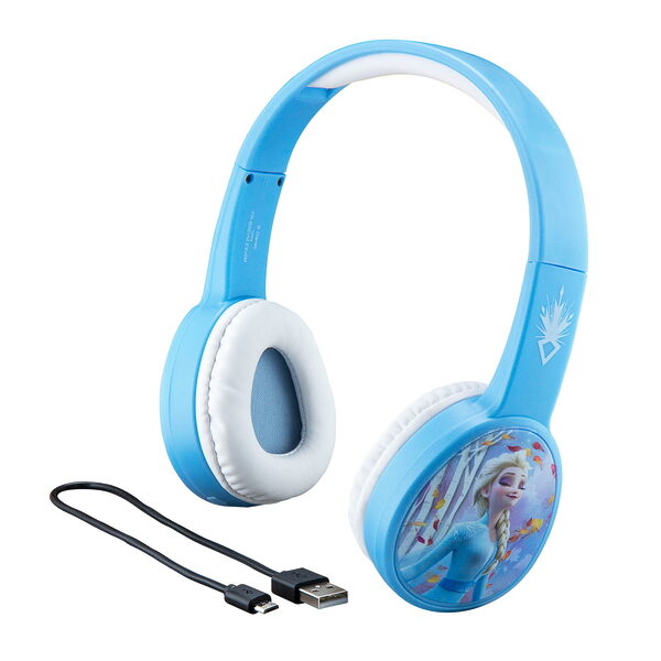 eKids Frozen 2 Ασύρματα Ακουστικά με ασφαλή μέγιστη ένταση ήχου για παιδιά και εφήβους (FR-B36VM) (Γαλάζιο/Λευκό) - Image 1