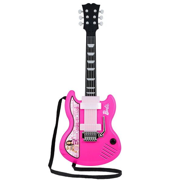 eKids Barbie Sing & Strum Guitar Ηλεκτρική Κιθάρα Karaoke για παιδιά με ενσωματωμένη μουσική, Sound Effects (BE-632) (Μωβ/Λευκό) - Image 1