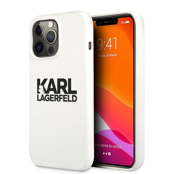 Karl Lagerfeld Hard Case Stack Logo Back Θήκη προστασίας – iPhone 13 Pro (White) - Image 1